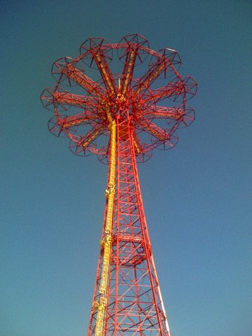 parachute jump at Coney Island
